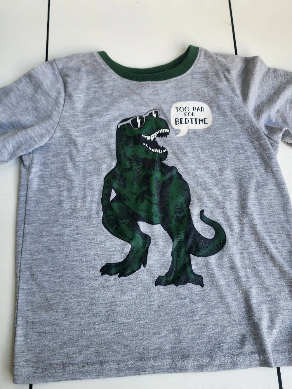 Set Of 3 Carter's Dinosaur Boy's Short Sleeve Fleece Pajama Set Sz 7